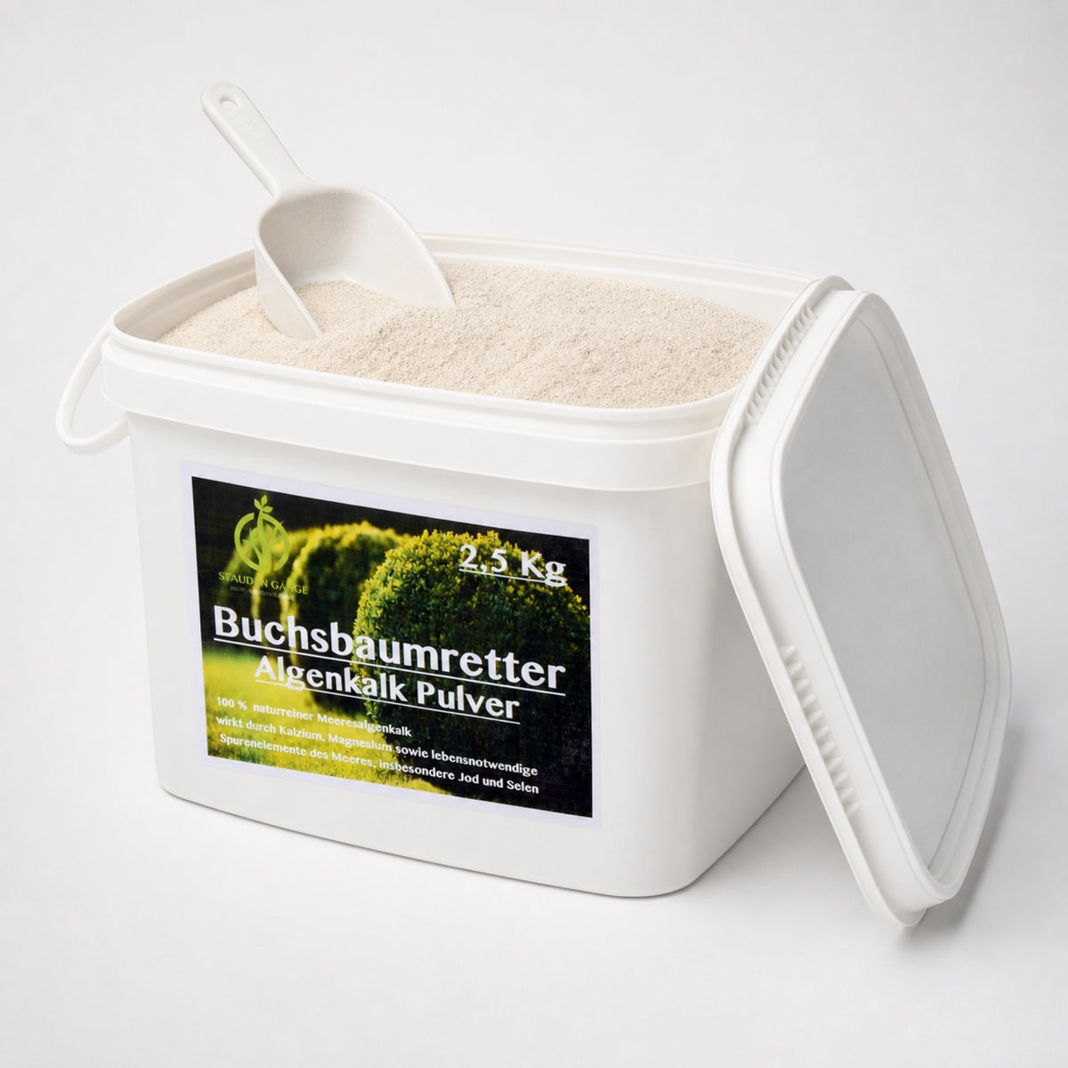 Stauden Gänge Algenkalk Pulver 2,5 kg – im Eimer – aus 100 % reinen Meeresalgen