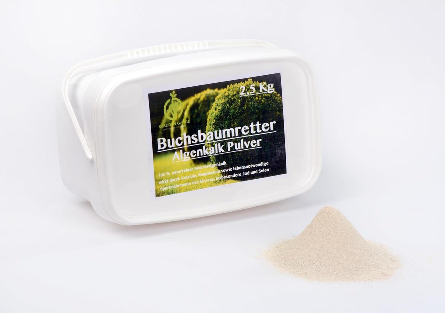 Stauden Gänge Algenkalk Pulver 2,5kg - im Eimer - Aus 100% reinen Meeresalgen