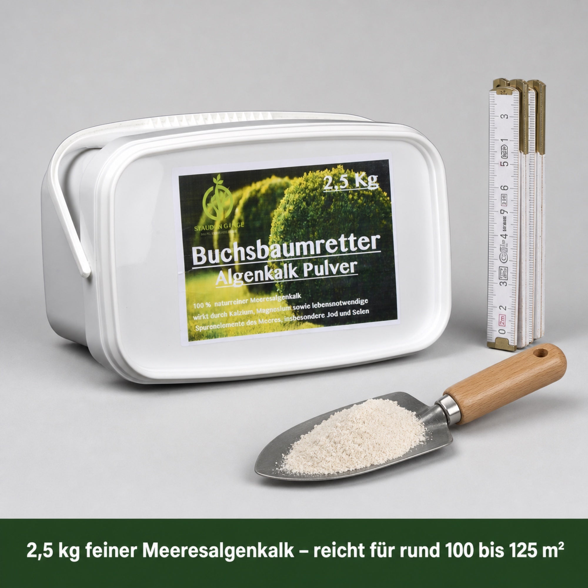 Stauden Gänge Algenkalk Pulver 2,5 kg – im Eimer – aus 100 % reinen Meeresalgen