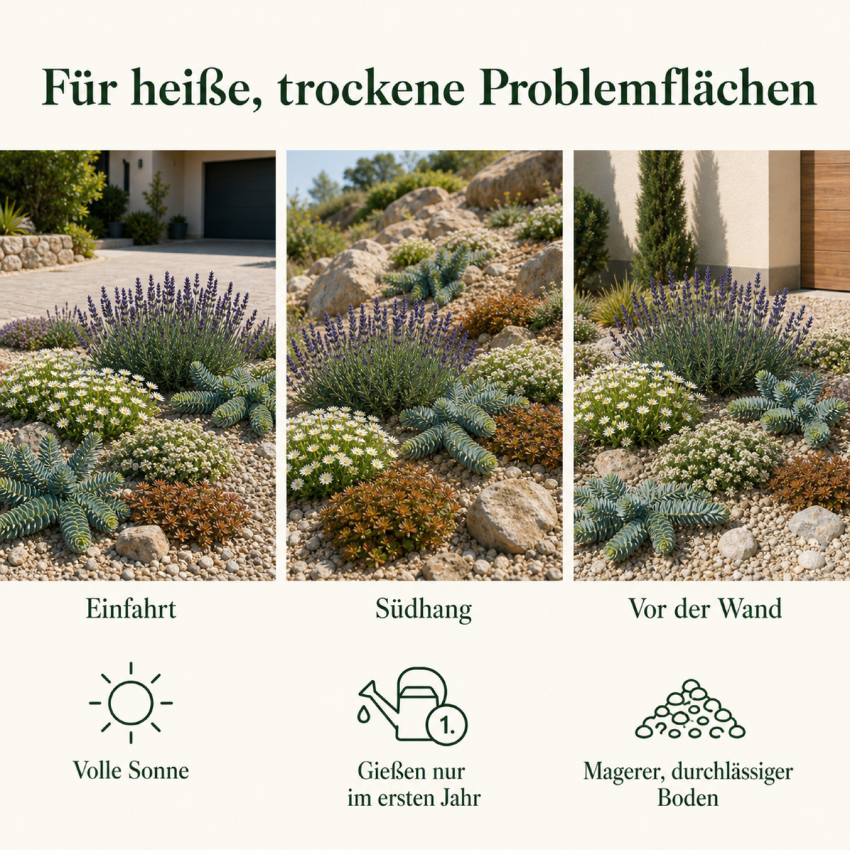 Kiesbeet-Set – 19 trockenheitsverträgliche Stauden