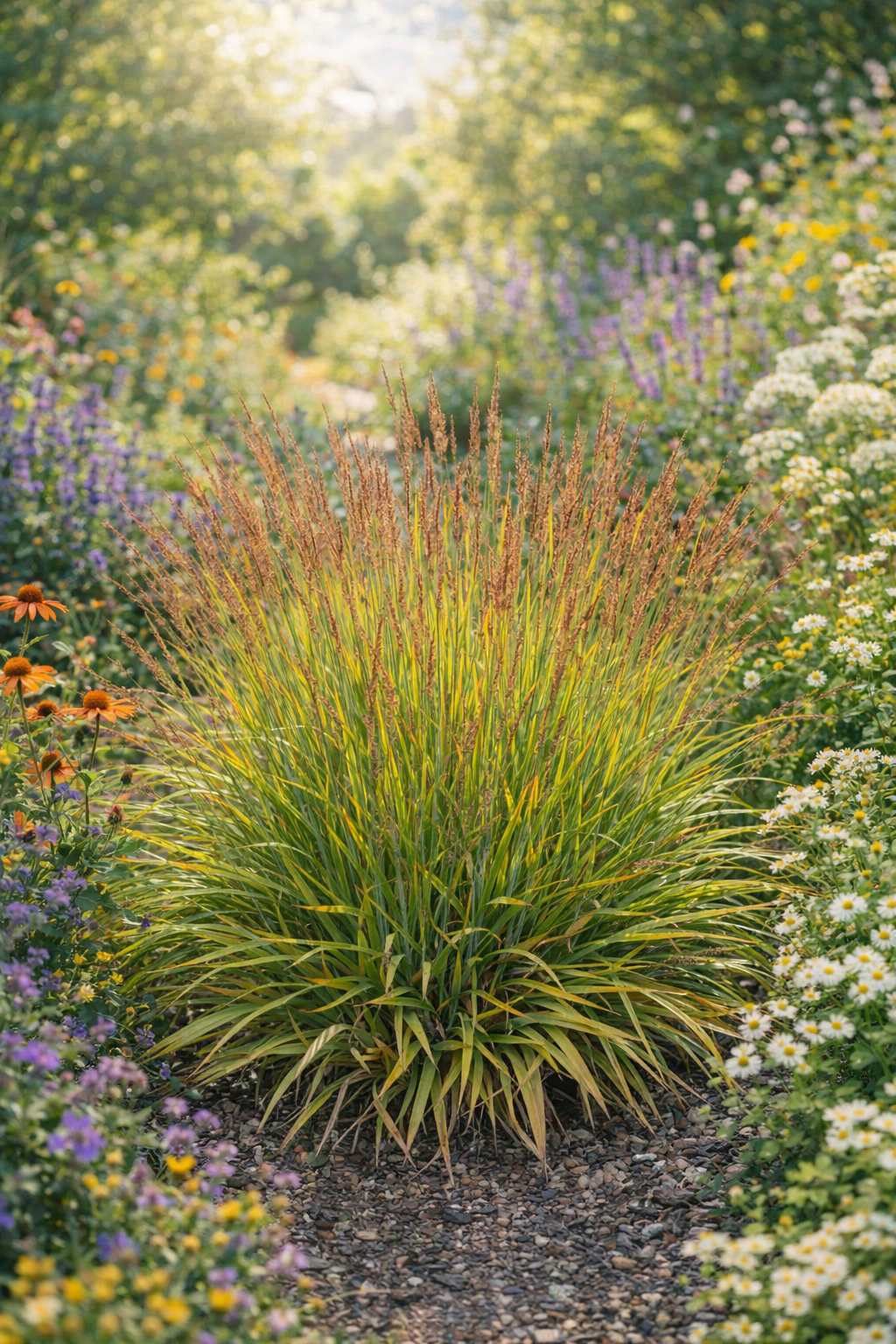 Calamagrostis splendens ‚Cheju-Do‘ / niedriges Reitgras