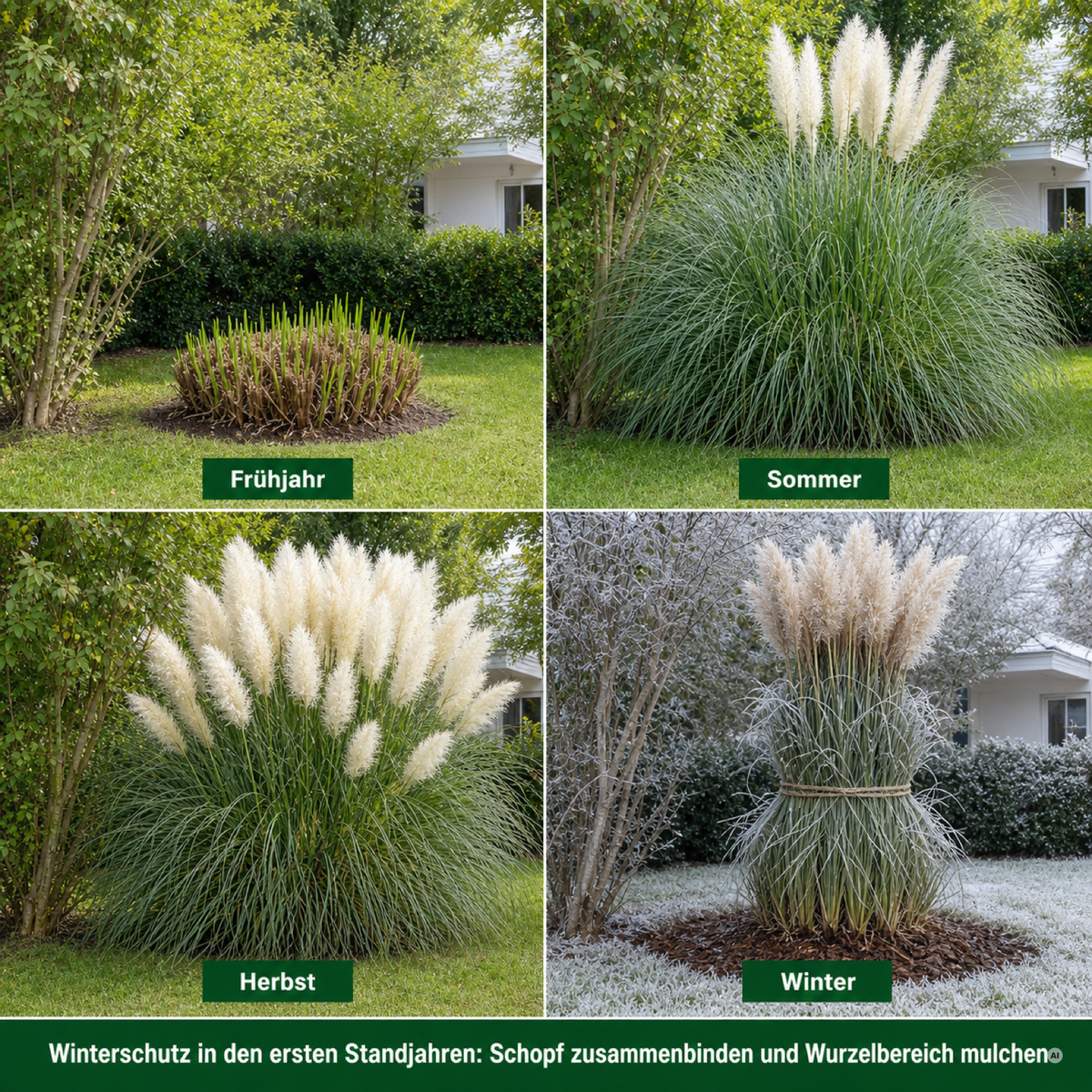 Cortaderia selloana 'White' kaufen – Weißes Pampasgras